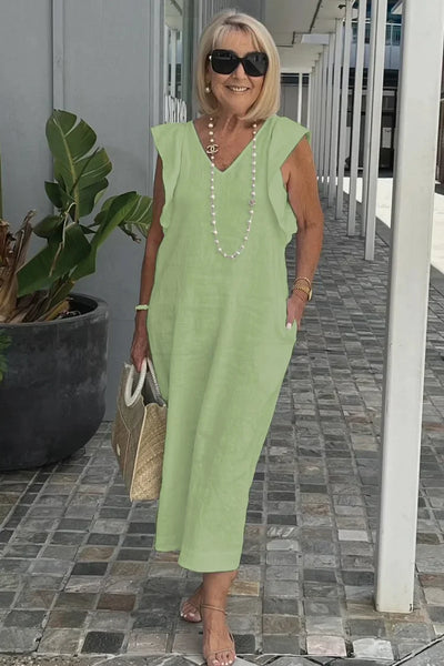 Chloé – Elegant ermeløs maxikjole