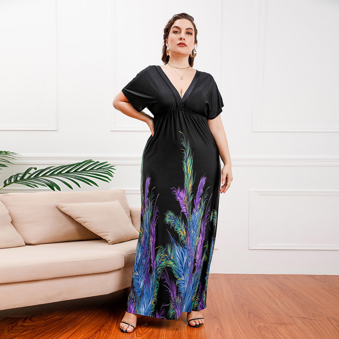Ella | Mageutjevnende Butterfly Maxi-kjole